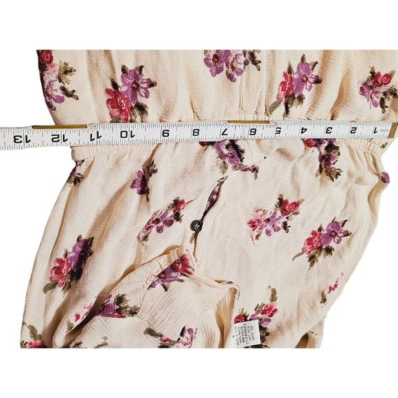 Mimi Chica Romper size Small floral cream long sleeve - Picture 5 of 8